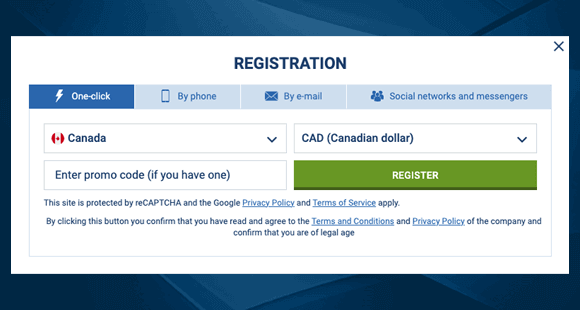 1xBet Registration Form 1xBet Registration Form